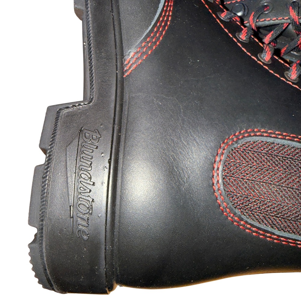 NEW Blundstone Lace-Up Boots Womens AU 5.5/ US 8.5 Black Leather Contrast Stitch - Picture 6 of 14